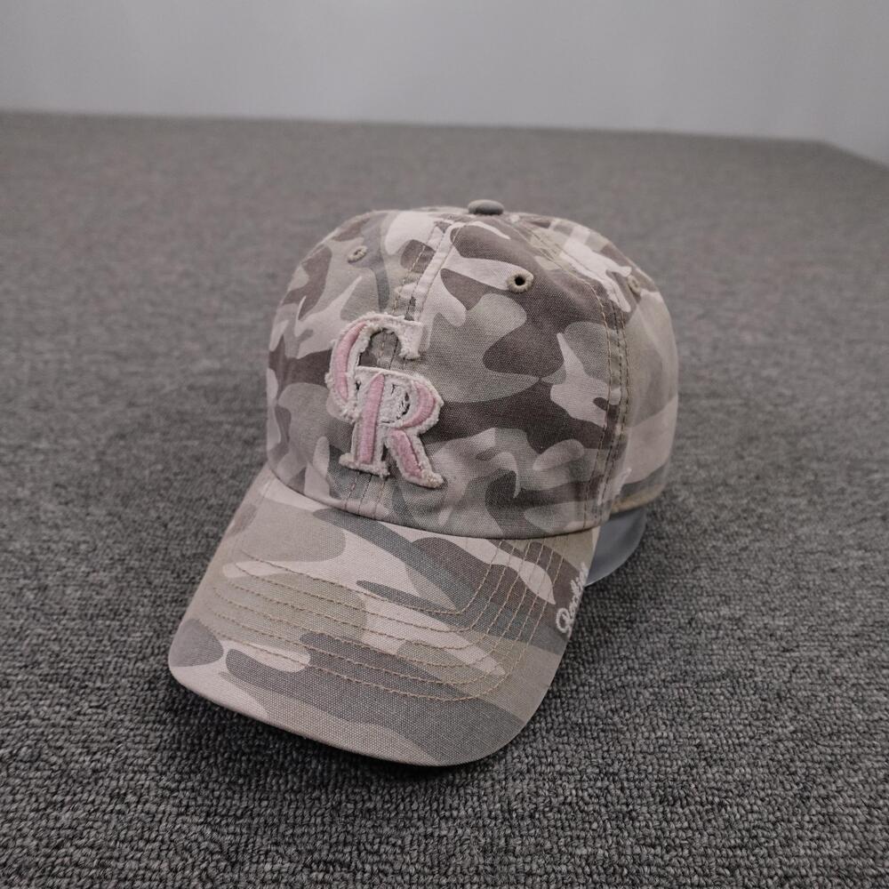 Colorado Rockies Hat Cap Strap Back Womens One Size Camo Beige MLB Baseball '47